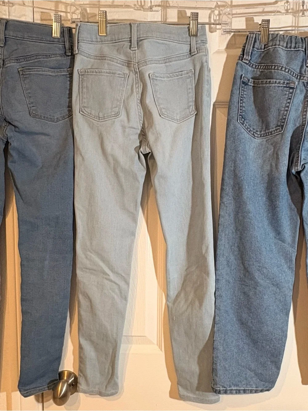 Old Navy Kids Light Blue, Medium Blue & Dark Blue Denim Trio